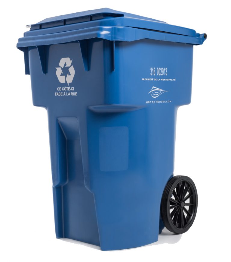 Bac conforme pour la collecte des matières recyclables