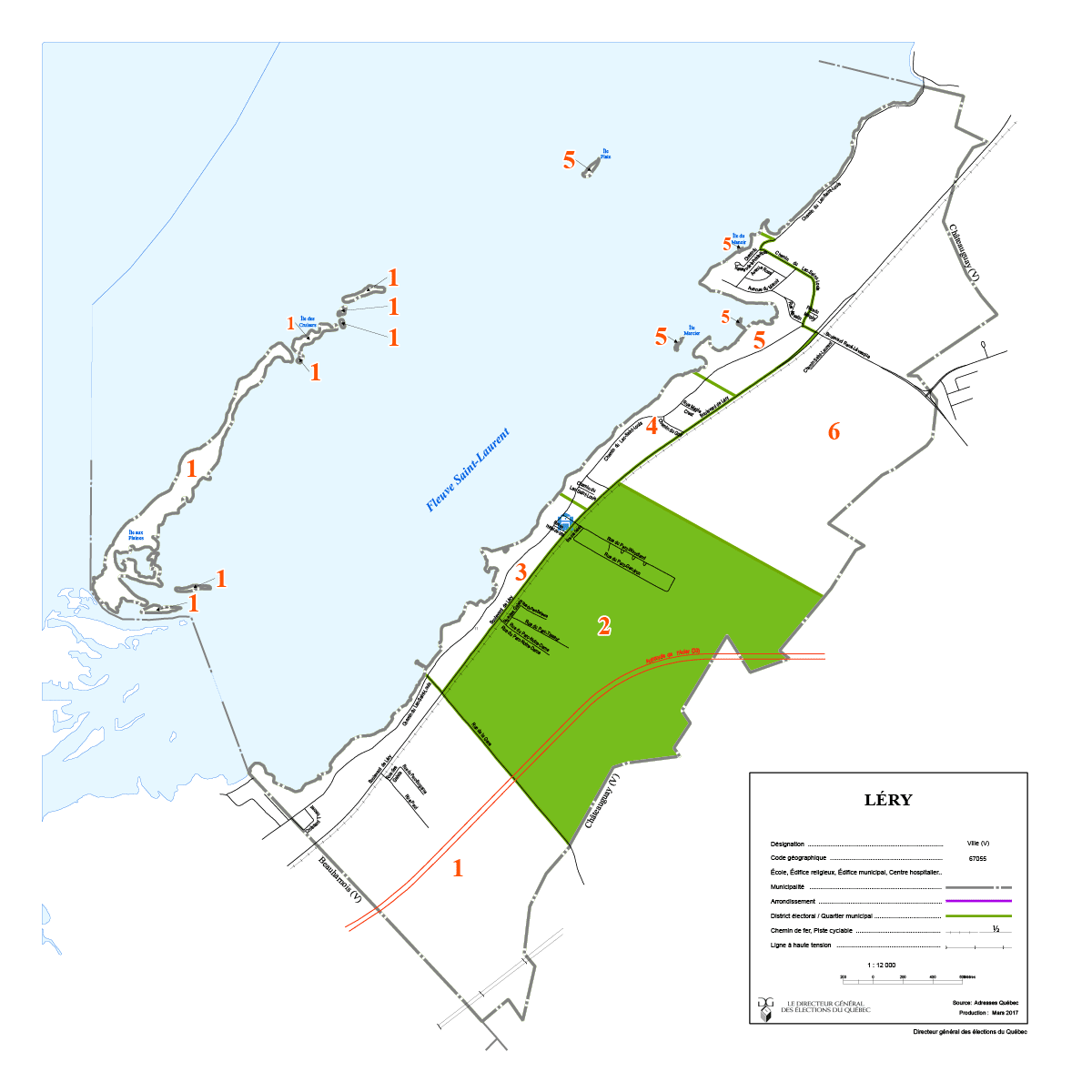 Carte du district 2 - Les Boisés