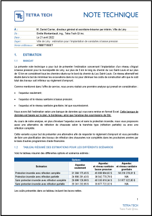 Télécharger l'estimation de Tetratech