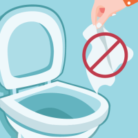 Attention aux lingettes dans notre réseau d'égout!
